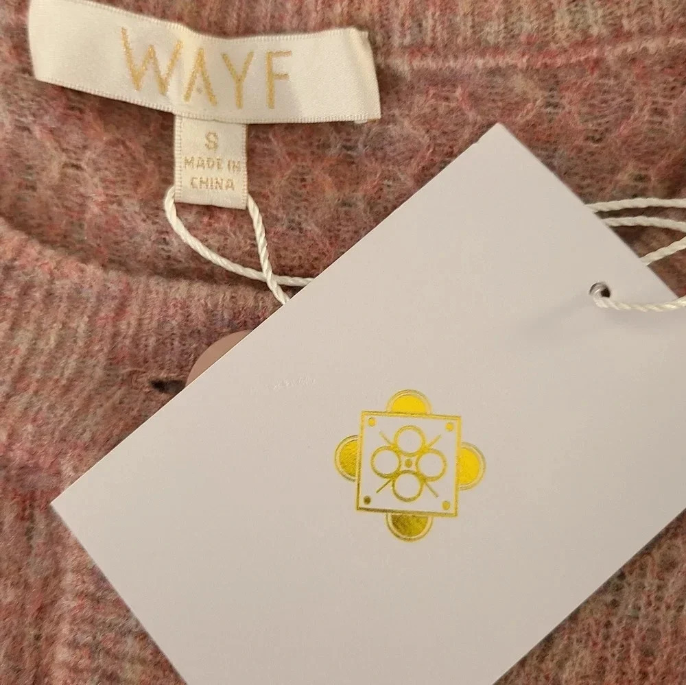 Wayf Pink Button-Front Cropped Cardigan - Picture 6 of 8